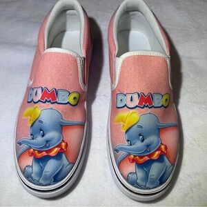 Disney Women’s Dumbo Themed Classic Slip On Canvas Shoes 37 NWOT